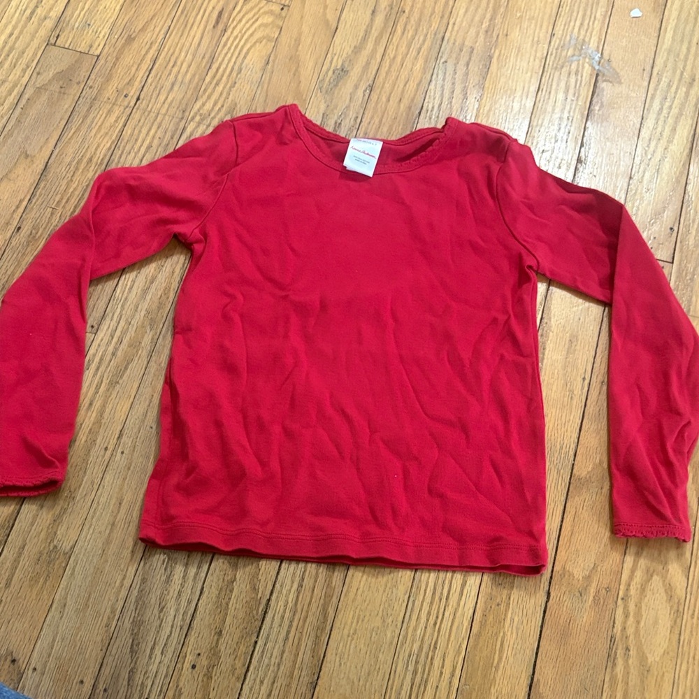 *Hanna Andersson Vibrant Red Long Sleeve Tee
